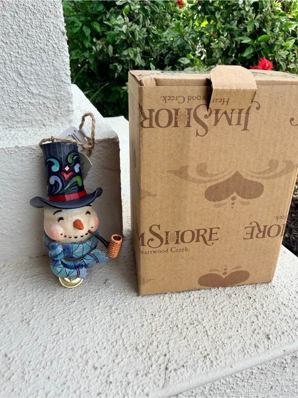 Jim Shore Heartwood Creek Snowman Dangle Bell Ornament 4017611 Enesco 2010 NIB